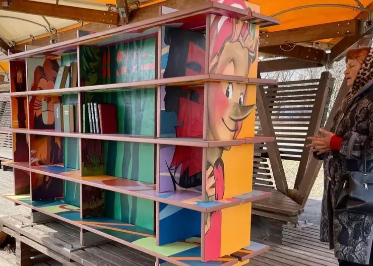 В красноярском Татышев-парке вновь появился шкаф для обмена книгами