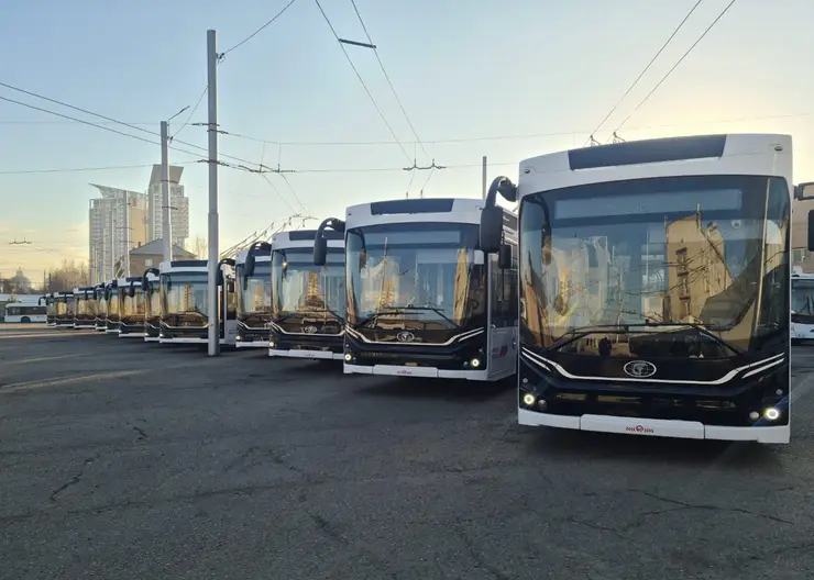 Три новых троллейбуса «Адмирал» вышли на линию в Красноярске