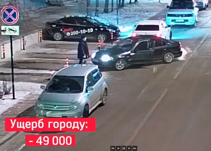 В Красноярске вандалы за два месяца сломали 61 замок на парковке на Красной Армии