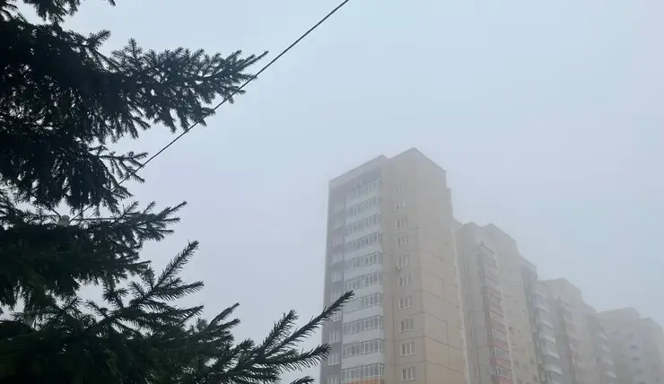 Утром 5 мая Красноярск накрыл густой туман
