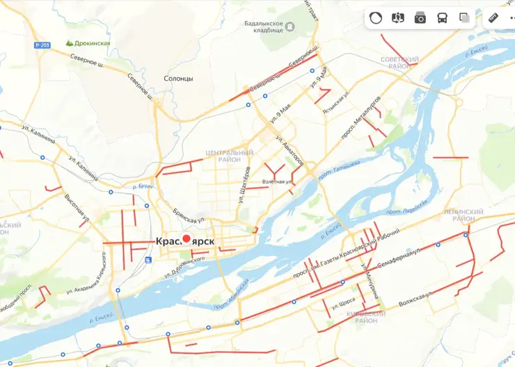 В Красноярске создали интерактивную карту дорожного ремонта